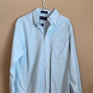 Stafford Men's Sky Blue Button Down Shirt